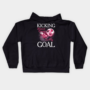 Breast Cancer Awareness Pink Ribbon Soccer Lovers Women Kids Hoodie